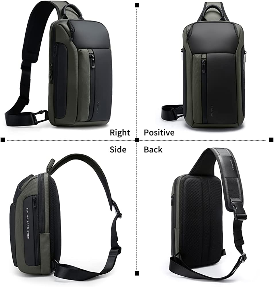 BANGE Sling Bag, Waterproof Men's Chest Bag Shoulder bags Crossbody Sling Backpack for Men… - Image 5